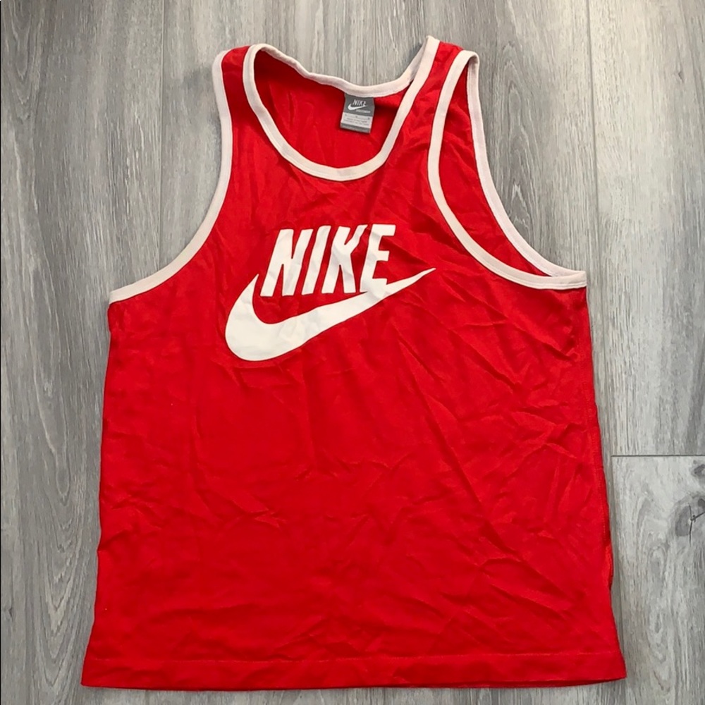Nike runners tank top red
